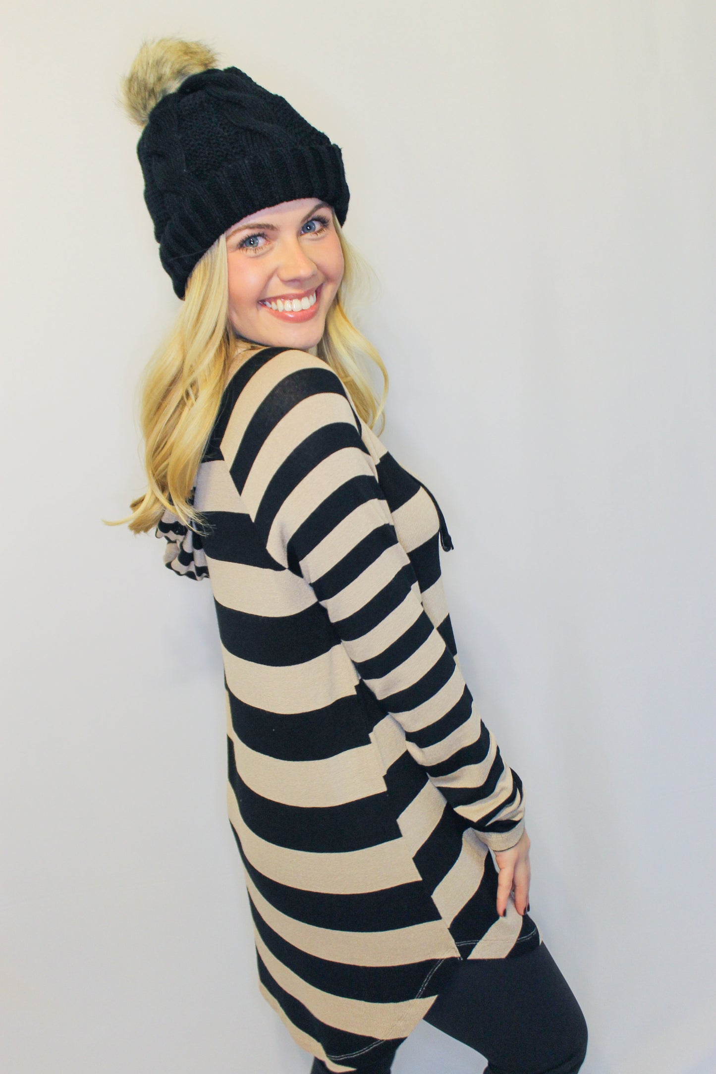 Stripe Hooded Tunic