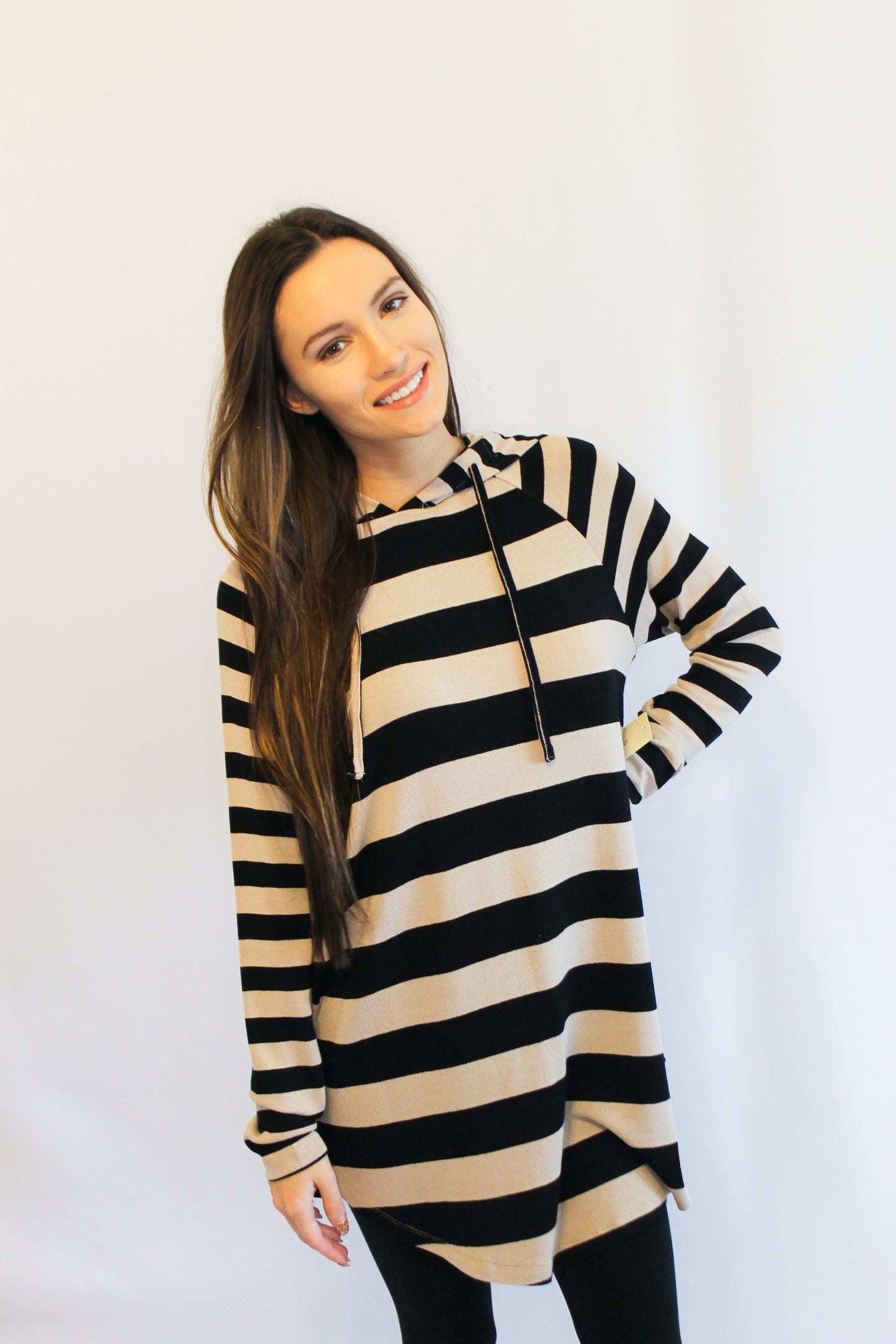 Stripe Hooded Tunic