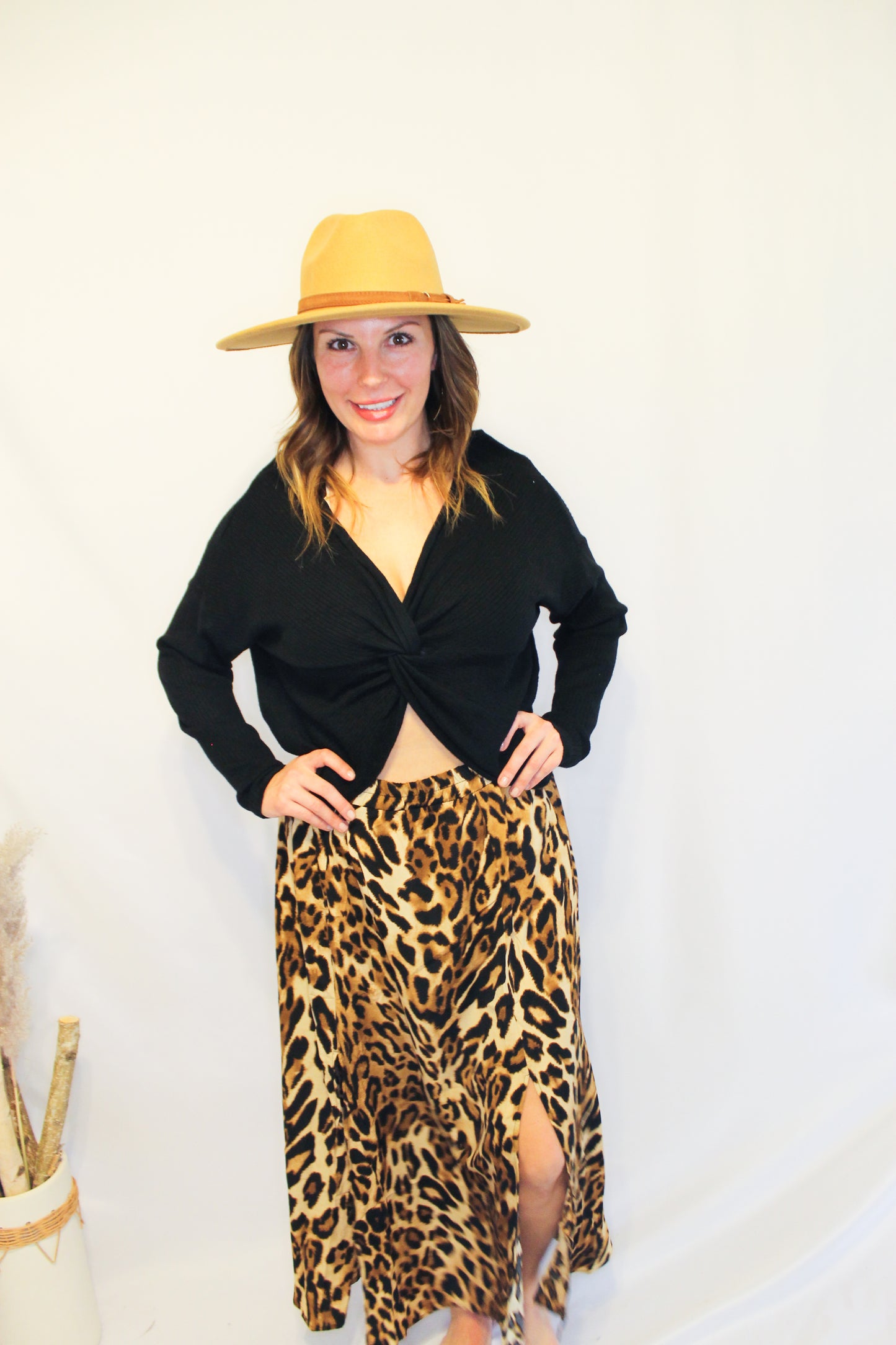 Black Twist Back Sweater