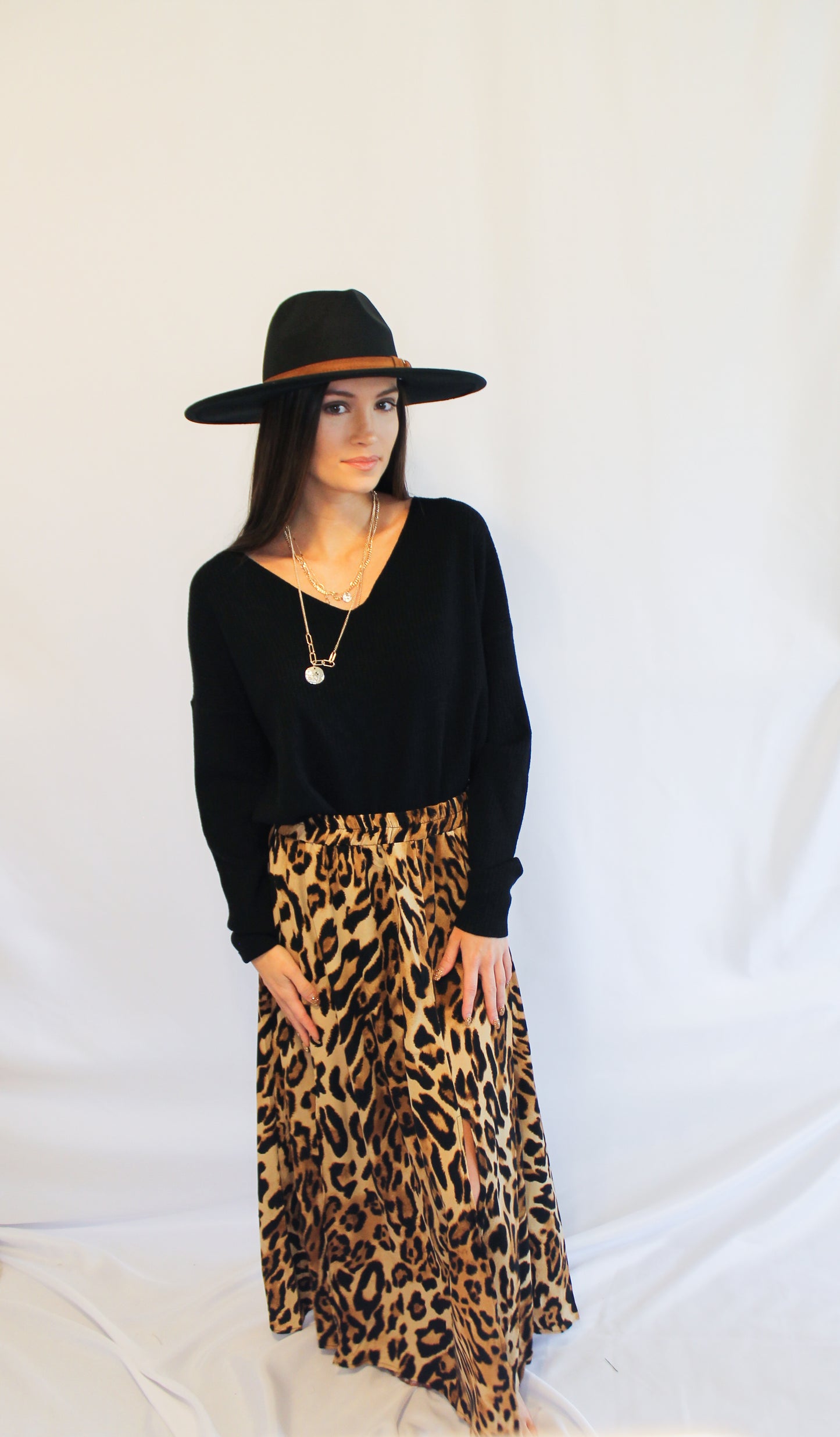 Black Twist Back Sweater