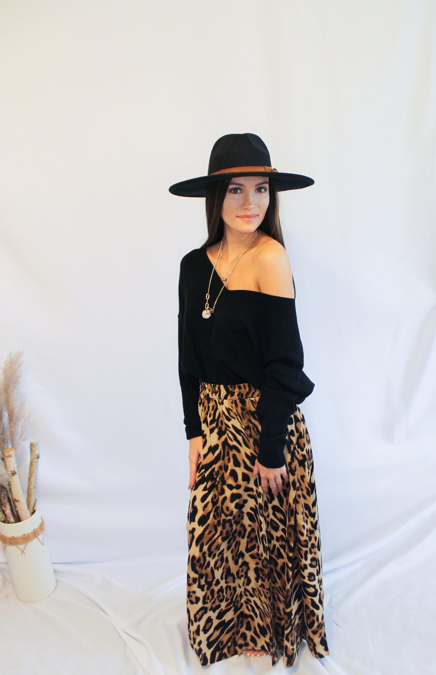 Black Twist Back Sweater