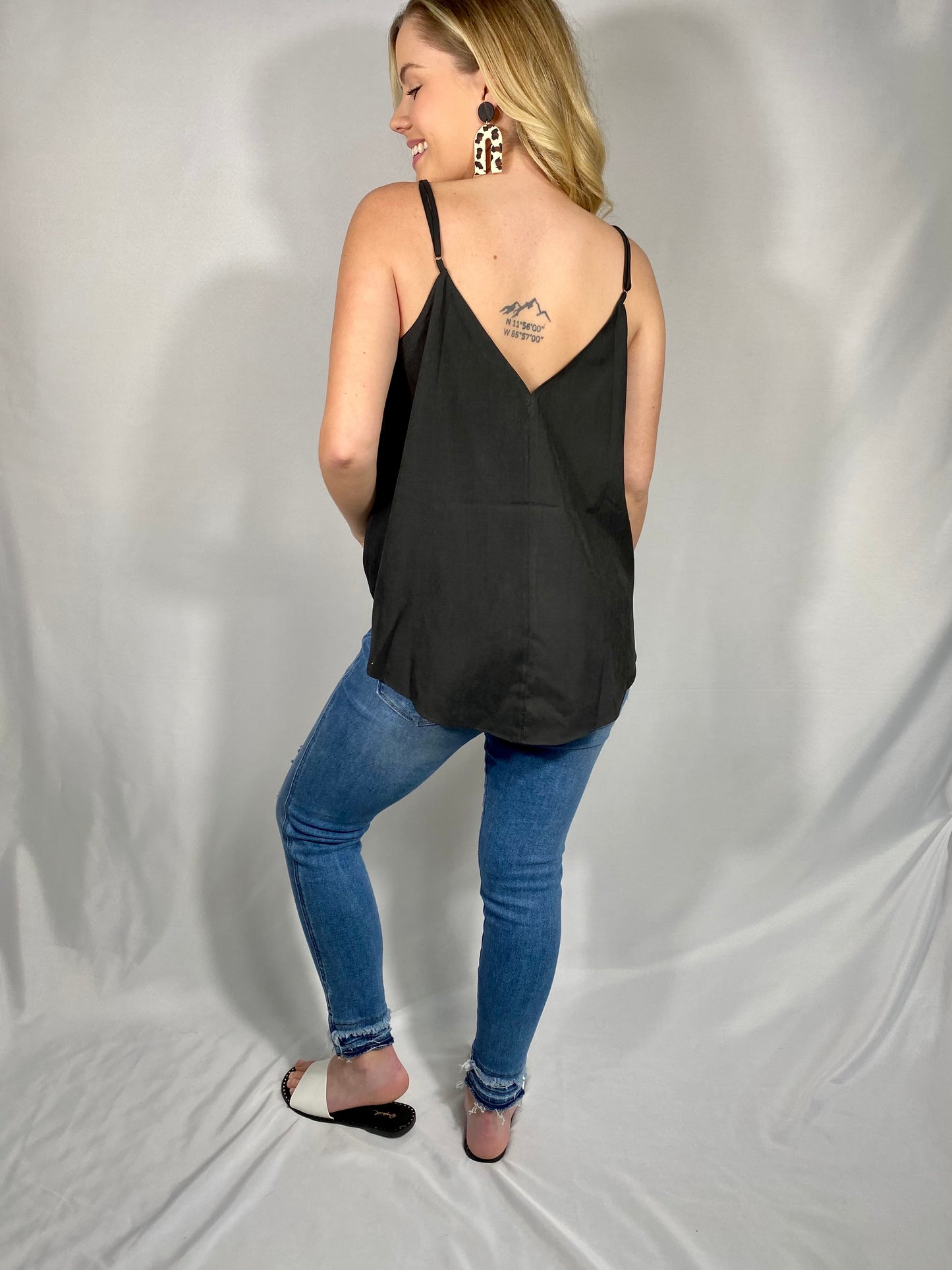 Black V-Neck Tank