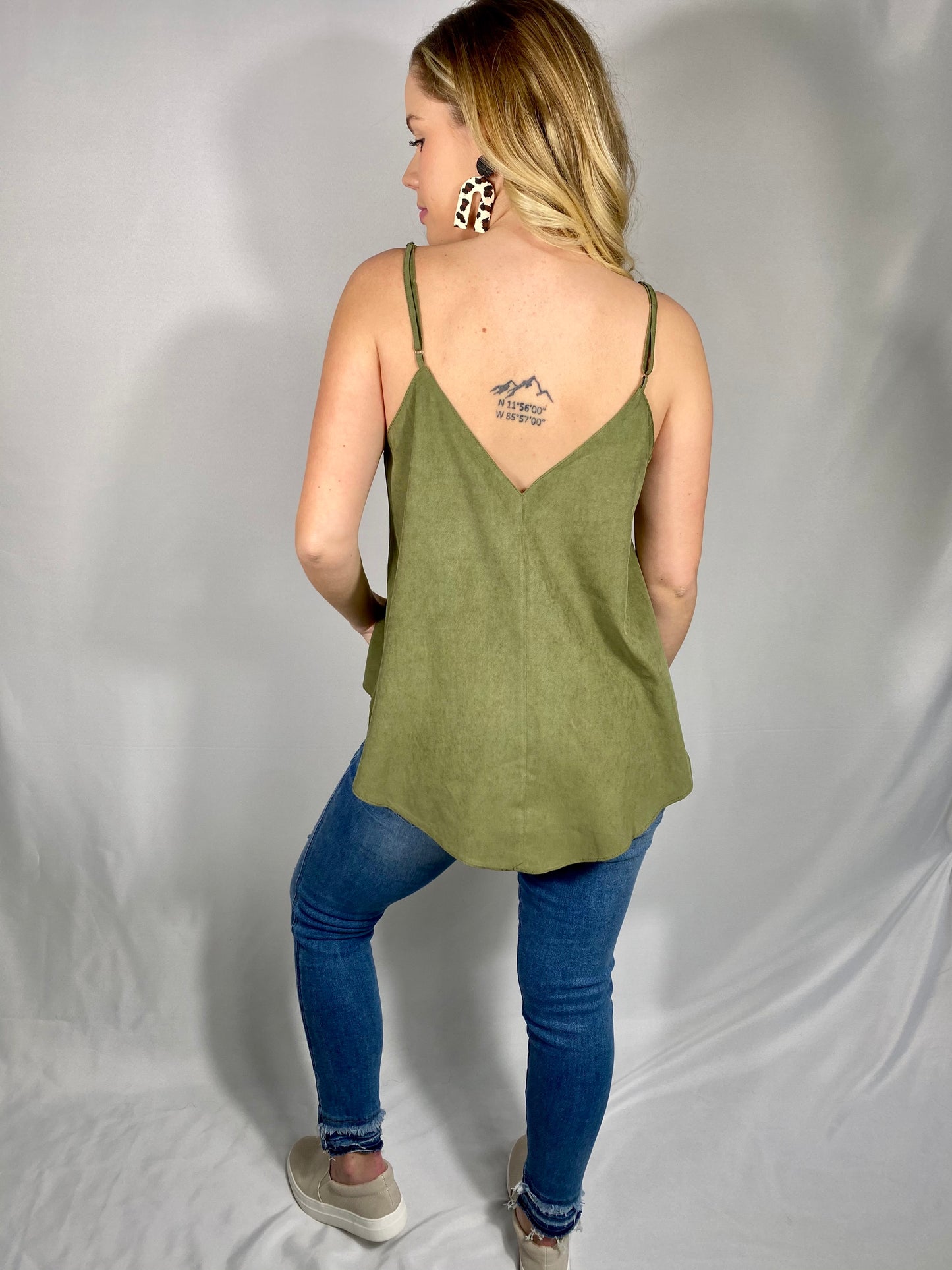 Olive V-Neck Tank