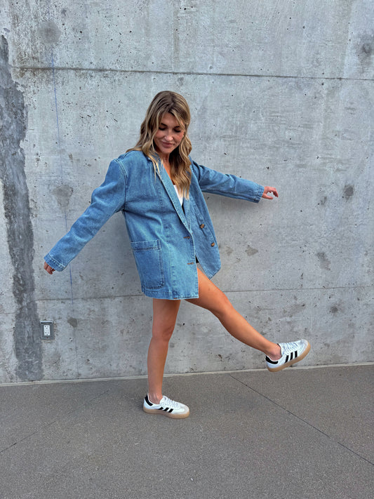Denim Oversized Blazer