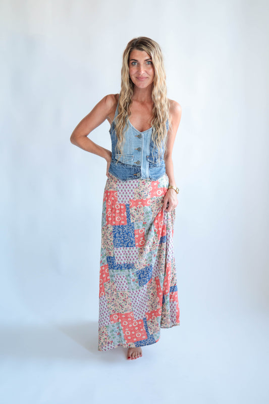 Paisley Patchwork Maxi Skirt