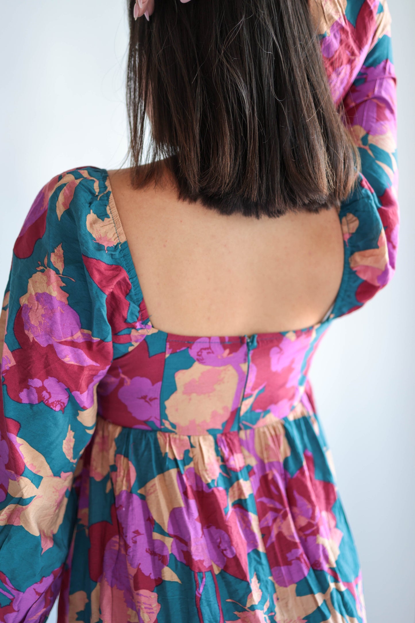 Fall Floral Midi Dress