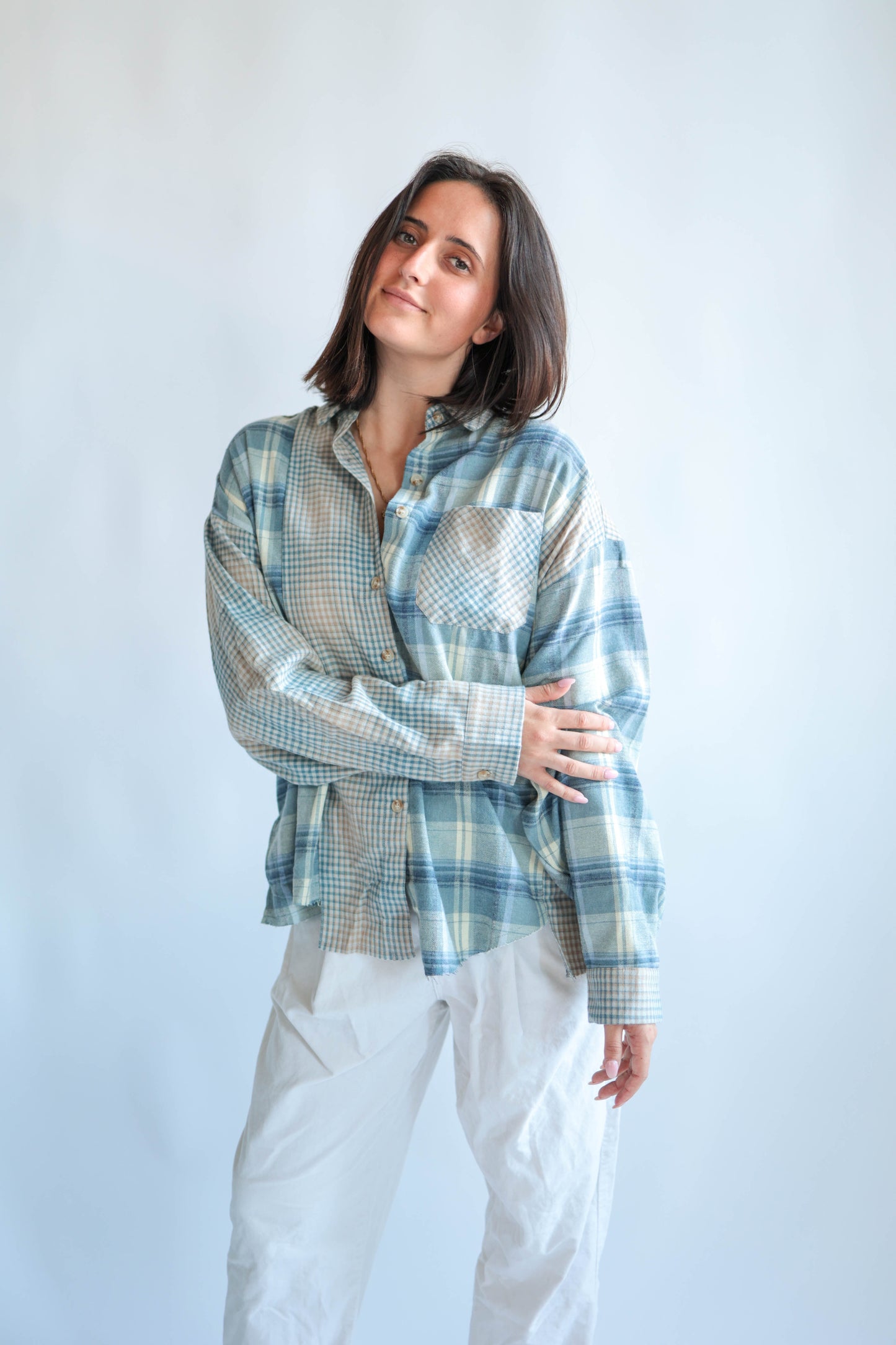 Baby Blues Flannel Top