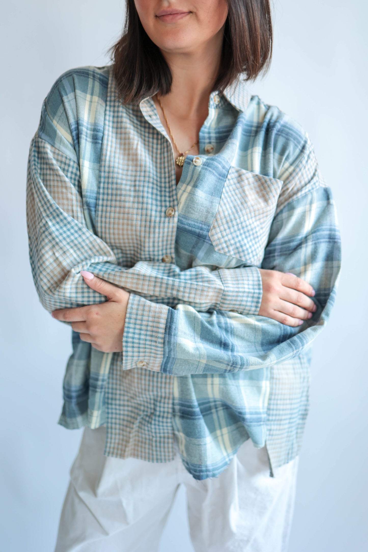 Baby Blues Flannel Top