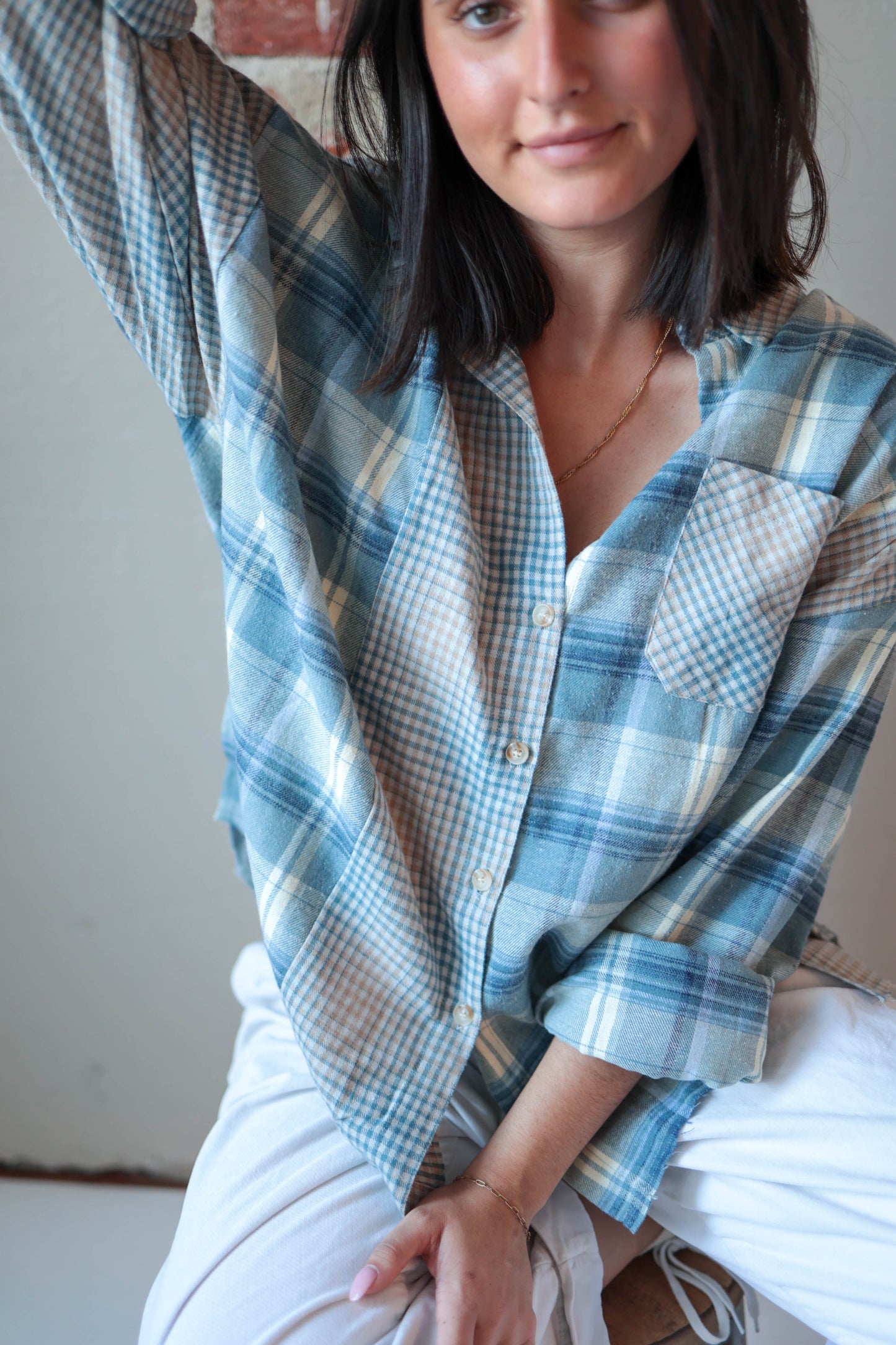 Baby Blues Flannel Top