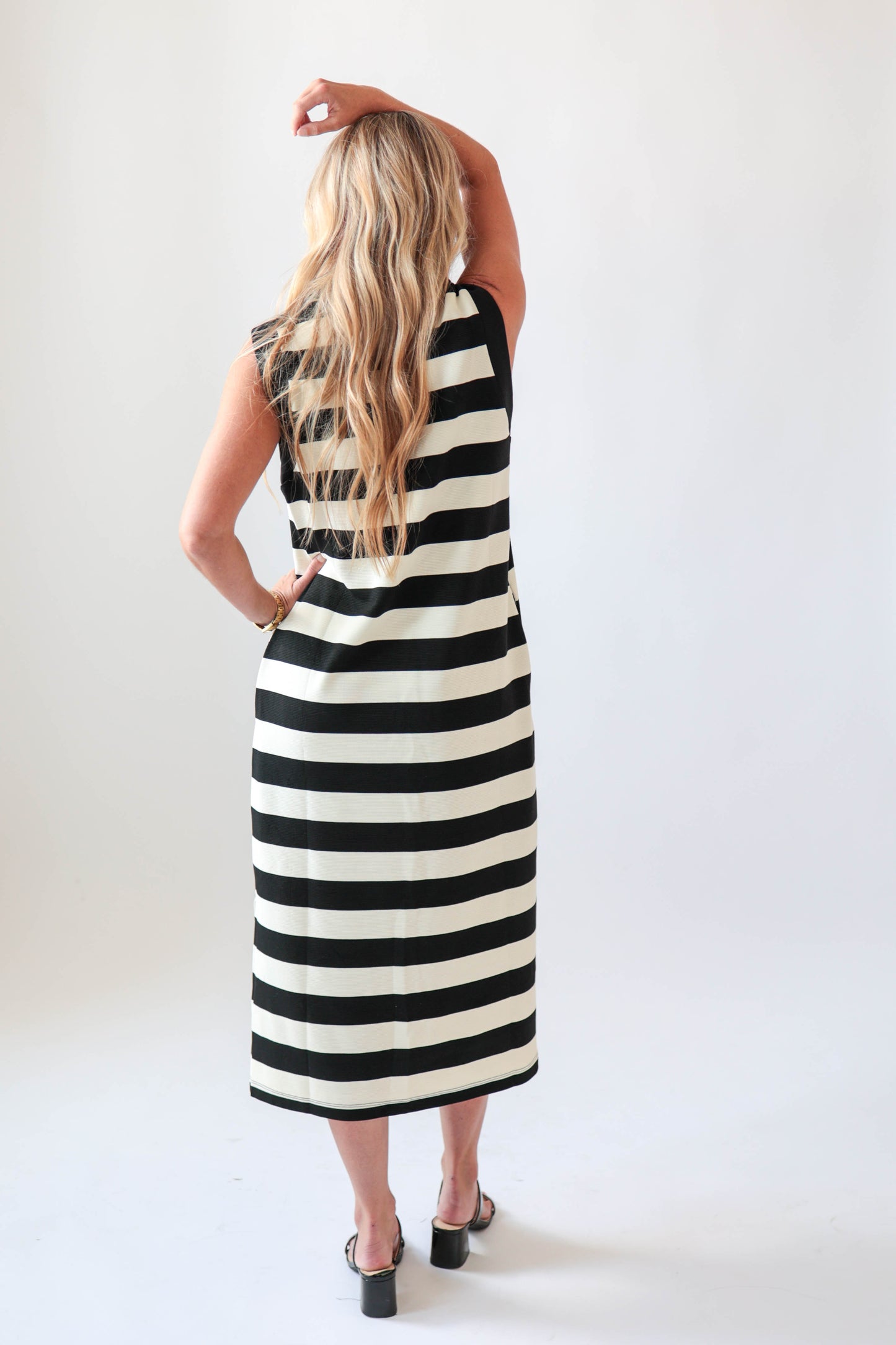 Collared Midi Stripe Dress