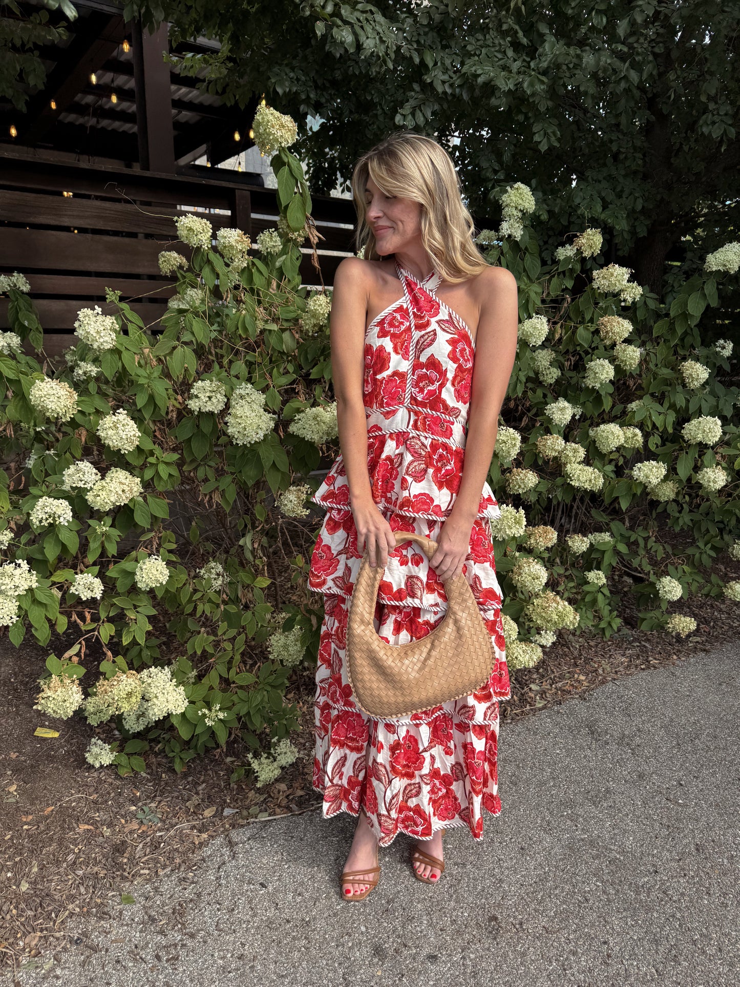 Isla Garden Tiered Midi Dress