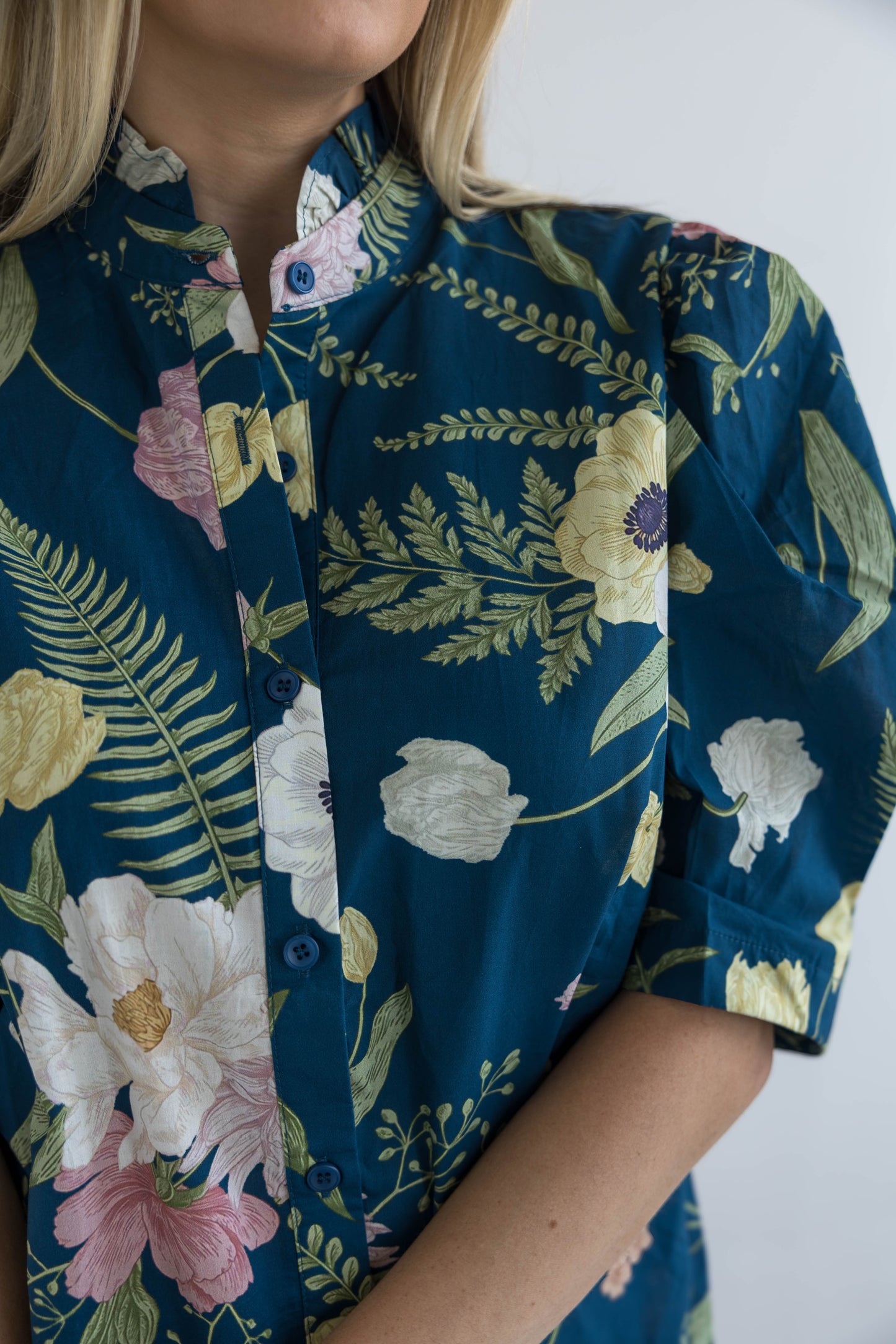 Nova Bloom Blouse -Teal