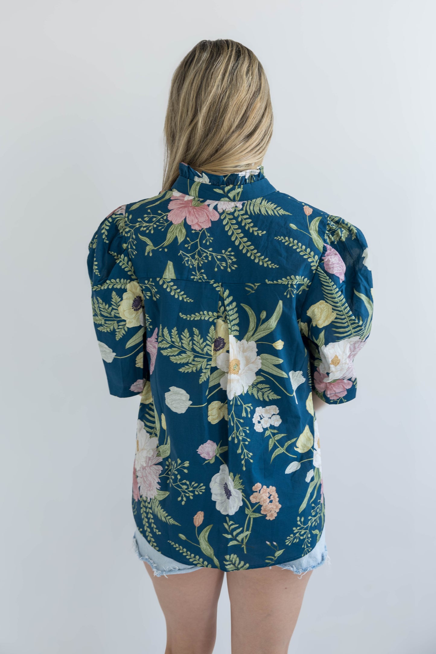 Nova Bloom Blouse -Teal