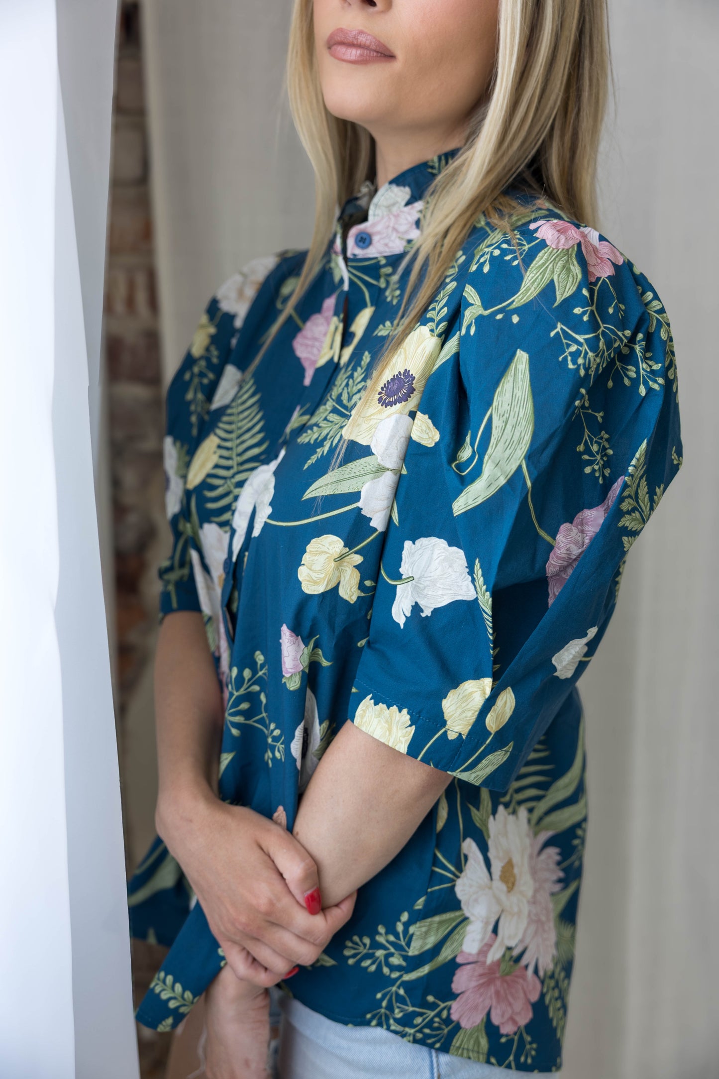 Nova Bloom Blouse -Teal