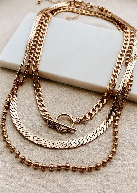 Gold Chain Layer Necklace