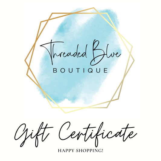 Threaded Blue Gift Certificate
